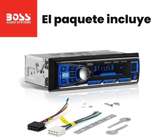 Miniatura 6 de Boss Audio Systems 611UAB - Estéreo multimedia para auto - Un solo Din, audio Bluetooth y llamadas manos libres, micrófono incorporado, reproductor