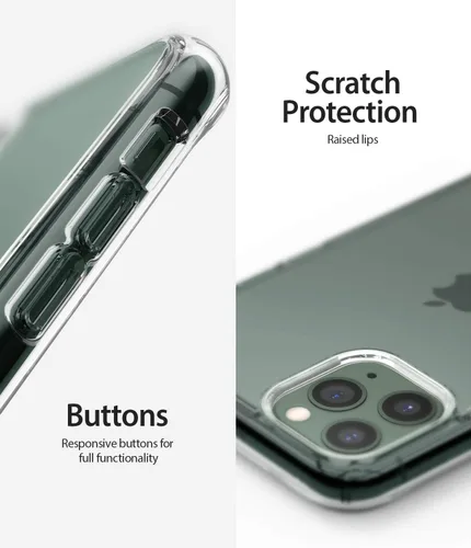Miniatura 5 de Ringke Fusion - Funda compatible con iPhone 11 Pro, tecnología de alivio de impactos resistente, bisel elevado, transparente