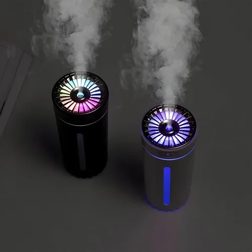 Miniatura 4 de Humidificador difusor de coche con difusor de aceite esencial, mini humidificador de aire portátil silencioso USB con luz LED, ambientador de Negro
