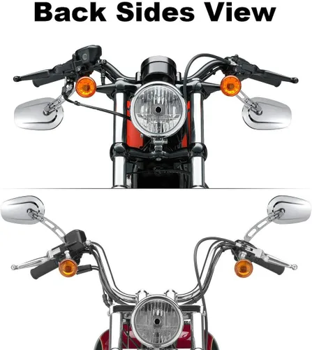 Miniatura 7 de TCMT Espejos retrovisores para motocicleta Harley Sportster XL1200 883 Softail Deluxe VRSCAW V-ROD Fat Bob Street Bob Dyna Touring Road King Road