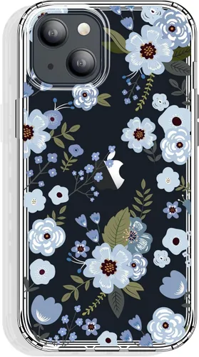 Miniatura 45 de GYZYA Funda transparente para iPhone 14 y iPhone 13 de 6.1 pulgadas con diseño de patrón, funda protectora delgada de TPU + parachoques a prueba