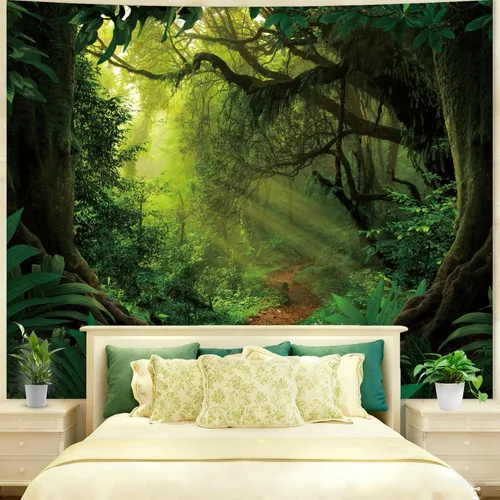 Miniatura 12 de Apdidl - Tapiz bohemio para colgar en pared, ideal para la estética del dormitorio, tapices vintage bohemios de los años 70 con diseño de arco iris