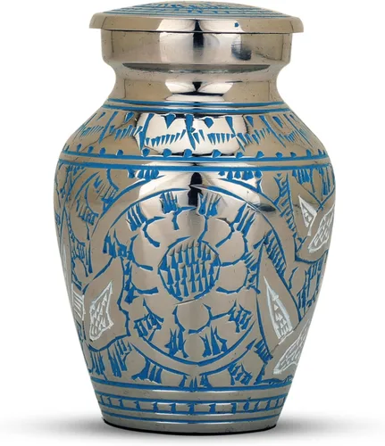 Miniatura 4 de Urnas de bebé para cenizas para niño/niña - Urna azul - Pequeños años para cenizas mujeres - Urnas de cremación para hombres - Urna pequeña - Azul