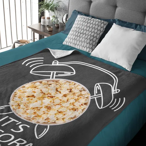 Miniatura 3 de It's Popcorn Time - Manta de regalo de franela de vellón, ligera, suave, bonita y acogedora para cama, sofá, viajes al aire libre, 60 x 80 pulgadas