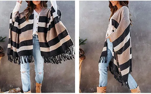 Miniatura 5 de Suéter de punto de pashmina de moda para mujer