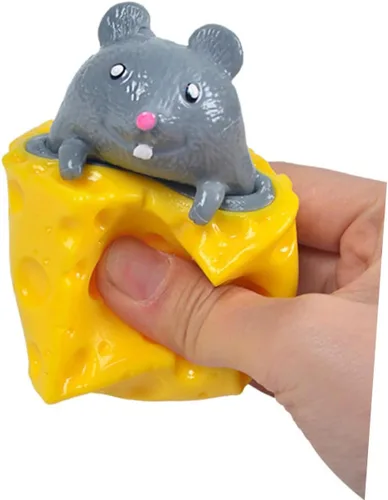 Miniatura 9 de FRCOLOR 2pcs queso ratón Squeeze Stress Relief broma para niños descompresión creativa Squishy ratones color aleatorio