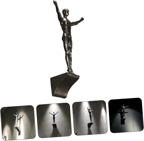 Miniatura 6 de Estatuilla de pared moderna de buceo, escultura de resina para colgar en la decoración para bar, sala de estar, fondo de televisión