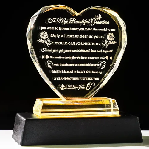 Miniatura 9 de YWHL Regalos de cumpleaños para mejor amiga con base LED, regalo de mejor amiga para mujeres, corazón de cristal, amistad, regalos BFF para mujeres