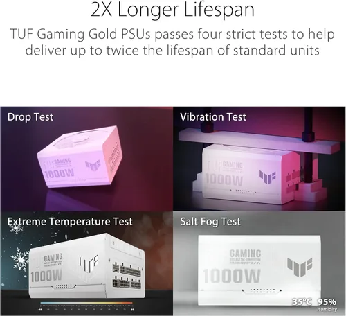 Miniatura 6 de ASUS TUF Gaming 1000W Oro Edición Blanca