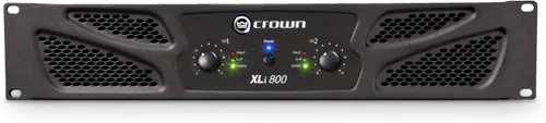 Miniatura 2 de Crown XLi800 Amplificador de potencia de 600 W en puente de dos canales 8Ω. Para DJ profesional, PA, amplificador de escenario. Negro