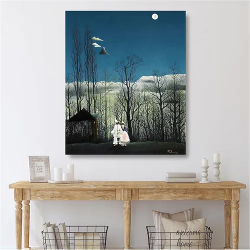 Miniatura 652 de A&T ARTWORK Campo de trigo con cipreses de Van Gogh Las reproducciones de arte clásico mundial, impresiones en lienzo giclée para decoración