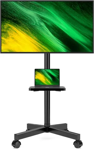 Hemudu - Soporte de TV móvil para televisores de pantalla plana LCD LED de 23 a 60 pulgadas, carrito de TV con capacidad de hasta 77 libras, soporte