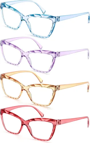 Miniatura 2 de Gafas de lectura con bloqueo de luz azul para mujer, de gran tamaño, para lectores de rayos azules + 1.50, gafas de tramposos ligeros de mariposa