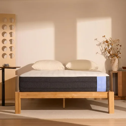 Miniatura 14 de FLEXISPOT Hako - Marco de cama de carpintería japonesa G2, cama de plataforma Queen de madera de caucho maciza, certificado IAS y SGS