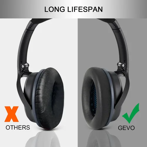 Miniatura 7 de GEVO Almohadillas de repuesto para auriculares Bose QC25, almohadillas para auriculares Bose QuietComfort QC2 QC15 Ae2 Ae2i Ae2w, piel de oveja