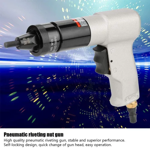Miniatura 2 de Pistola de remachado neumática Tuerca de tracción Herramienta automática de pistola de remachadora de aire