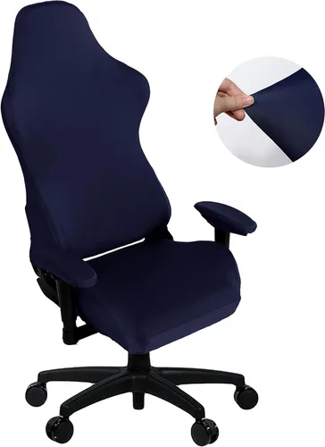 Miniatura 9 de SARAFLORA - Fundas elásticas para silla de computadora para sillón, silla giratoria, silla de juego, silla de computadora (negro, extragrande)