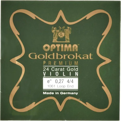 Cuerdas de violín de corte de oro 4/4 E 0.011 in Loop Premium 24K Gold Plated