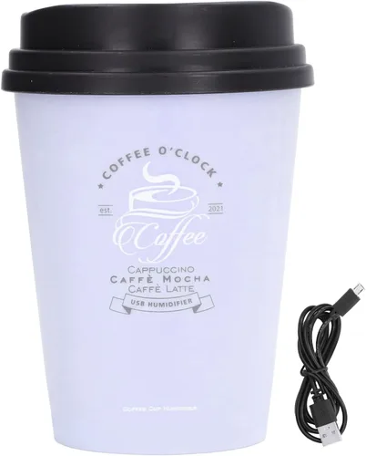 Miniatura 7 de Humidificadores para dormitorio, humidificadores de niebla fría de 10.1 fl oz, mini humidificador portátil, mini humidificador USB de taza de café