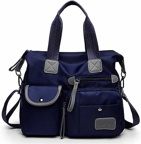 Miniatura 12 de Bolso de mano ligero, floral, con asa superior con múltiples bolsillos de nailon para el trabajo, resistente al agua, bolsa para viajes, de hombro
