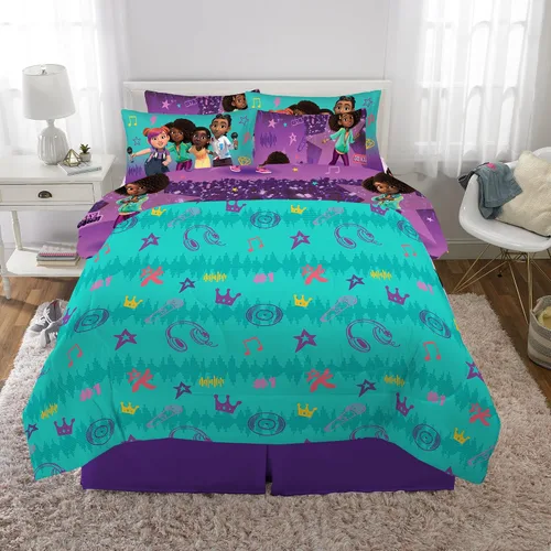 Miniatura 5 de Franco - Juego de edredón y sábanas reversibles de microfibra, supersuave y acogedor, para niños, con funda, 7 piezas, tamaño matrimonial, El mundo