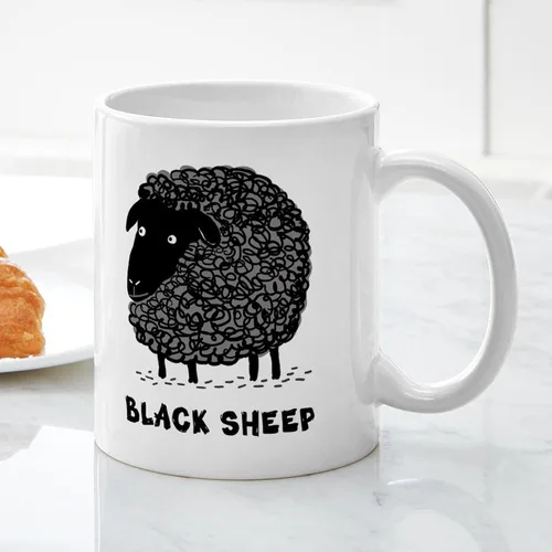 Miniatura 5 de CafePress Black Sheep Mug Taza de café de cerámica de 11 oz (11.0 fl oz)