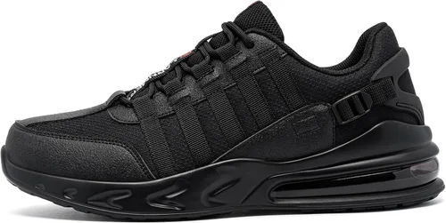 Miniatura 3 de LARNMERN Zapatos de trabajo antideslizantes para hombre, zapatos deportivos con amortiguación de aire, zapatos para restaurante Trabajo, casual