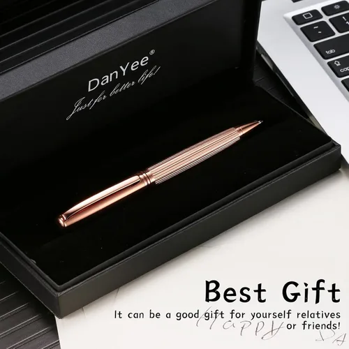 Miniatura 2 de DanYee Bolígrafo Essential Business, bolígrafos de metal, escritura suave, diseño elegante, escritura sin esfuerzo, bolígrafos de lujo con estuche