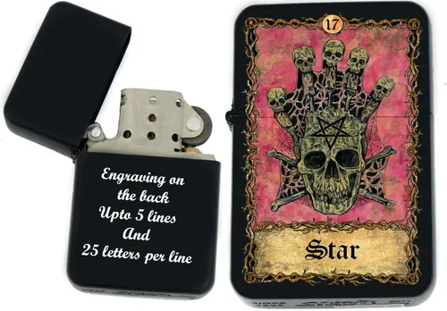 Miniatura 21 de Tarjeta de tarot personalizada, mazo de tarot de huesos eternos mayores, tarjetas coloridas, regalos coleccionables únicos, encendedores a prueba