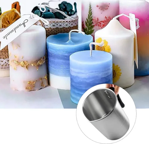 Miniatura 5 de Tarro de cera de fusión de 3 L para vela, olla para hacer velas sin goteo, para adultos, kit de velas de bricolaje con 50 velas de mecha de soporte