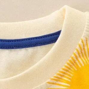 Miniatura 4 de warmstraw Conjunto corto de algodón para niños pequeños, camiseta y camiseta de manga corta, 2 piezas
