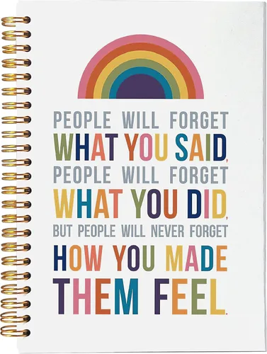 Miniatura 8 de It is Okay to Feel Mental Health Feelings and Emotions Chart - Cuaderno de espiral rayado de 8.3 x 5.5 pulgadas, cuaderno de tapa dura con rayas