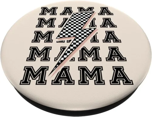 Miniatura 2 de MAMA Lightning Bolt - PopSockets con diseño a cuadros PopGrip intercambiables