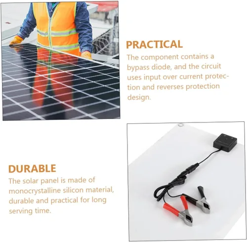 Miniatura 3 de TIDTALEO Dc Dual USB Kit de panel solar portátil con controlador de carga para mantenimiento de batería de camping RV y energía de emergencia