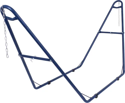 Miniatura 10 de Sunnydaze soporte para hamaca universal multiuso de acero resistente de 550 libras de capacidad, para 2 personas, para hamacas de 9 a 14 pies