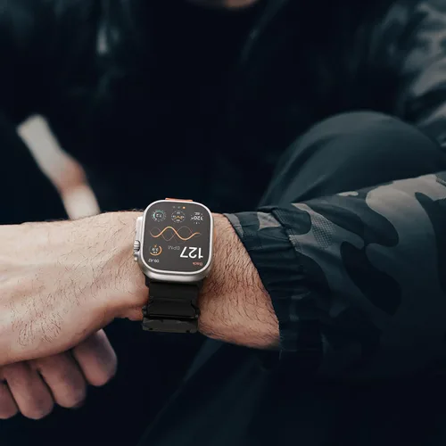 Miniatura 8 de Bandletic Bandas magnéticas compatibles con Apple Watch Ultra 3/Ultra Band de 1.732 pulgadas, correa de nailon transpirable con cierre magnético