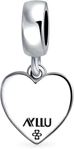 Miniatura 3 de Bling Jewelry Unisex .925 Sterling Silver Inspiration LGBTQ Rights Symbol Rainbow Yin Yang Circle Disc Tag Heart Dangle Bead Charm Personalized