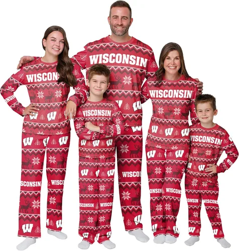 Miniatura 18 de FOCO - Conjunto de pijama familiar a juego con estampado llamativo del equipo de la NCAA, para unisex-adulto