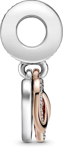 Miniatura 4 de PANDORA Jewelry - Dije colgante de corazón infinito brillante, collar o pulsera rosa para mujer, plata de ley y chapado en oro rosa de 14 quilates