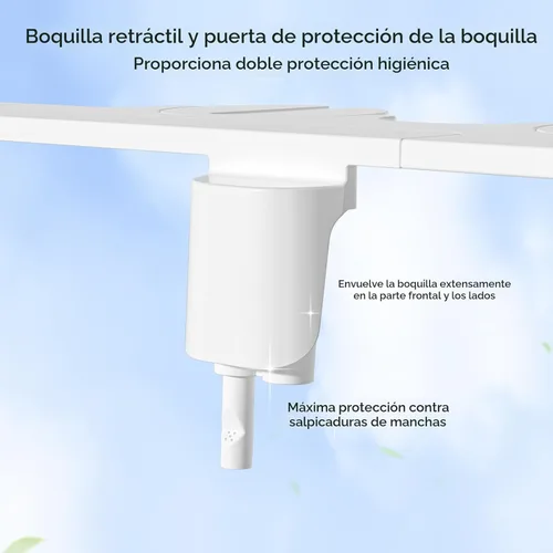 Miniatura 5 de SAMODRA - Bidé no eléctrico, con boquilla doble autolimpiable (lavado frontal y trasero), accesorio para inodoro con bidé de agua dulce, presión