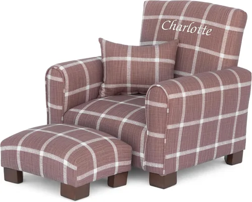 Miniatura 26 de Sillón personalizado para niños pequeños, mecedora tapizada con personalización, silla para niños pequeños con nombre personalizado, cómodo sillón