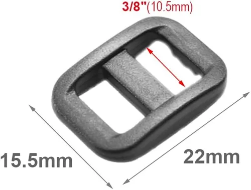 Miniatura 2 de CooBigo Webbing Plastic Slider Tri-Glide Adjust Buckles for Cat Dog Collar Backpack Straps