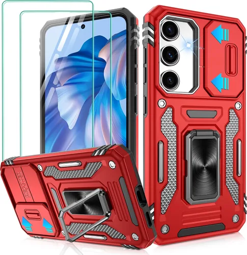Miniatura 59 de Gritup para Samsung Galaxy S22 Funda con protectores de pantalla HD de 2 paquetes y cubierta deslizante para la cámara, protección contra caídas