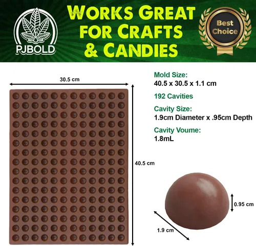 Miniatura 2 de Molde para Gomitas de Caramelo - Media Hoja Marrón