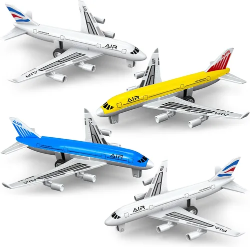 Juguetes de Avión, Avión de Metal con Retroceso para Niños y Niñas de 3 4 5 6 7 Años, Modelos de Aviones Die Cast, Vehículos de Juego para Niños,