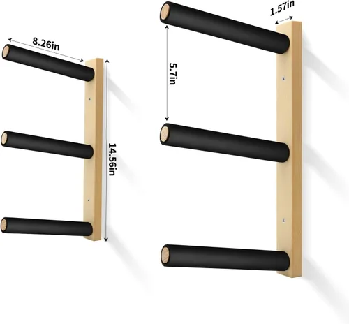 Miniatura 2 de Estante de almacenamiento para patineta, soporte de esquí y snowboard, estante flotante de montaje en pared, organizador de monopatín