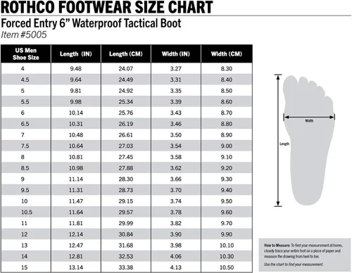 Miniatura 5 de Rothco Men's Forced Entry Tactical Waterproof Boot