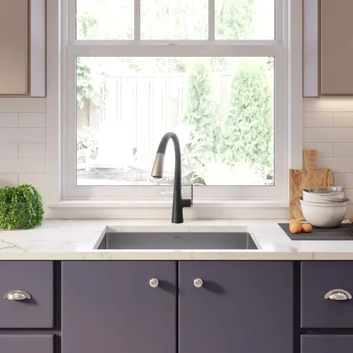 Miniatura 20 de Kraus KHU111-25 Standart PRO - Fregadero de cocina empotrado con tazón individual de acero inoxidable, calibre 16, 25 pulgadas