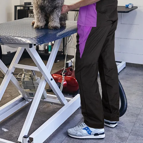 Miniatura 2 de Noverlife Pantalones de Peluquería Profesional para Peluqueros de Mascotas, Talla M, Cintura Elástica Cómoda, Pantalones Ligeros Negros Resistentes