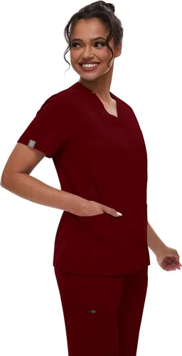 Miniatura 2 de niaahinn Conjunto de uniforme médico para mujer con cuello en V clásico y pantalones deportivos de yoga, uniforme médico de enfermería